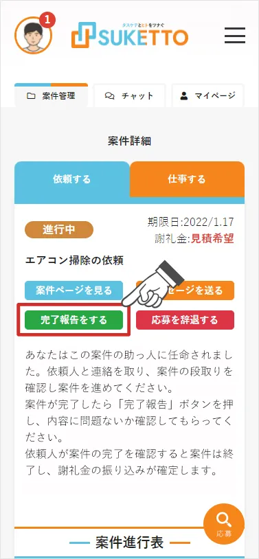 案件進行表の見方